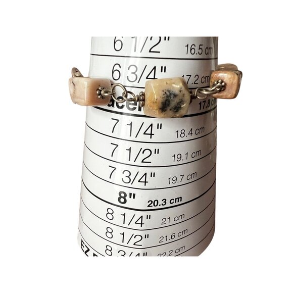 Set of Two Bracelets plus Earring Agate Marble & Faceted Beads - Picture 8 of 8